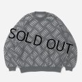 【30%OFF】TIGHTBOOTH/CHECKER PLATE MOHAIR SWEATER（Black）［チェッカープレートモヘアセーター-24秋冬］