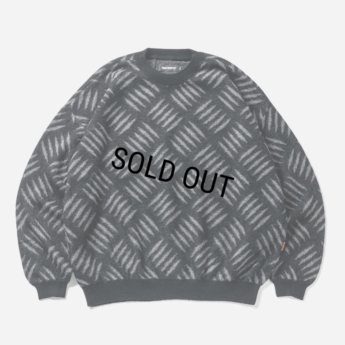 画像1: 【30%OFF】TIGHTBOOTH/CHECKER PLATE MOHAIR SWEATER（Black）［チェッカープレートモヘアセーター-24秋冬］ (1)