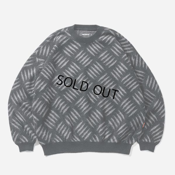 画像1: 【30%OFF】TIGHTBOOTH/CHECKER PLATE MOHAIR SWEATER（Black）［チェッカープレートモヘアセーター-24秋冬］