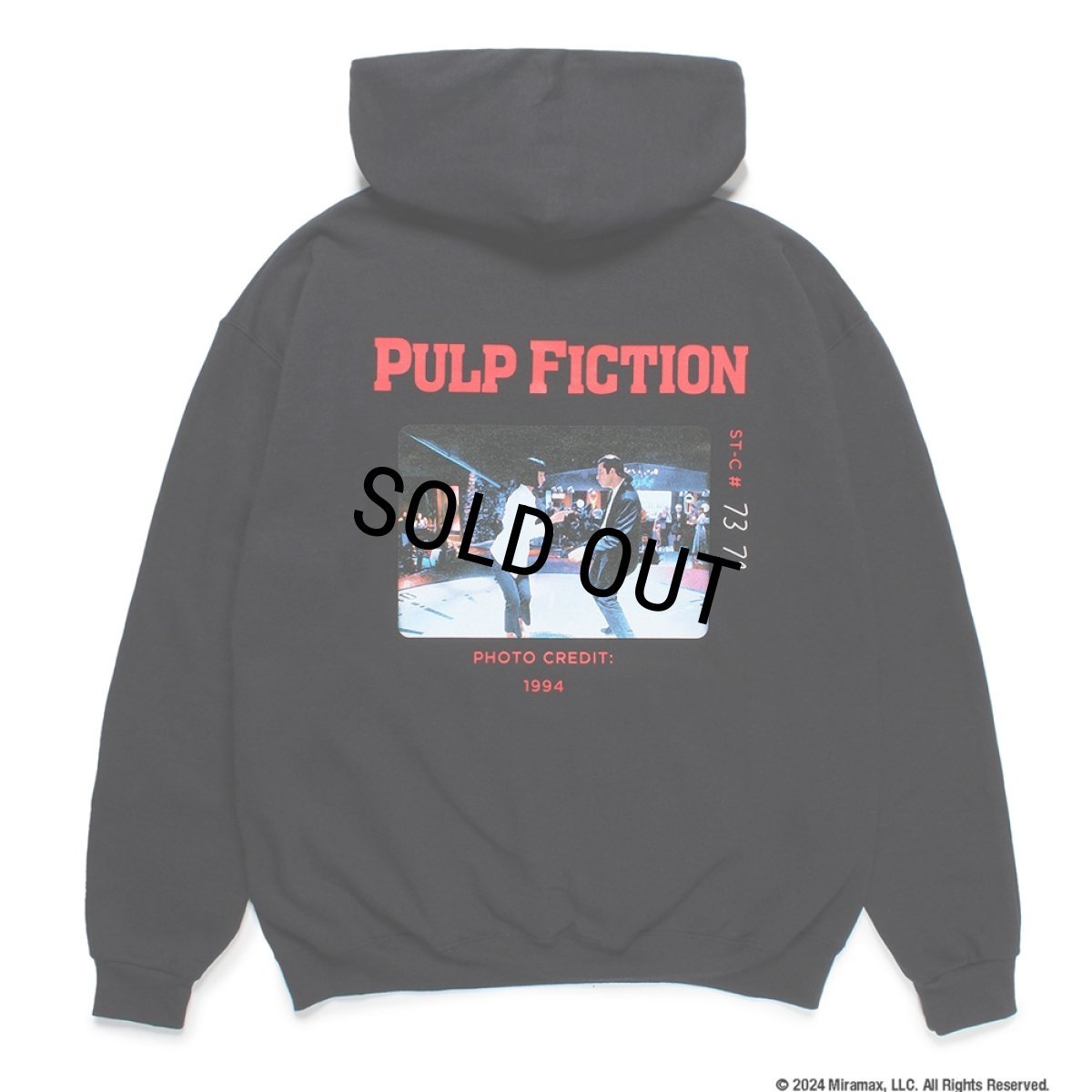 画像1: WACKO MARIA/PULP FICTION / HOODED SWEAT SHIRT（BLACK）［プルオーバーパーカー-24秋冬］ (1)