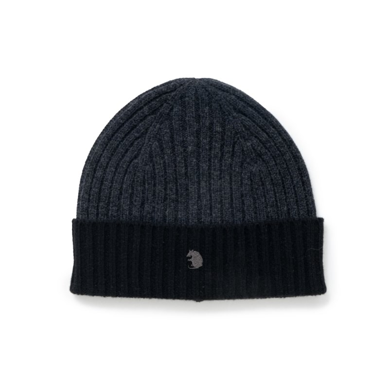 画像1: 【30%OFF】RATS/TWO TONE KNIT CAP（CHARCOAL）［2トーンニットキャップ-24秋冬］