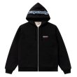 BlackEyePatch/SPANDEX LOGO ZIP HOODIE（BLACK） - JONAS