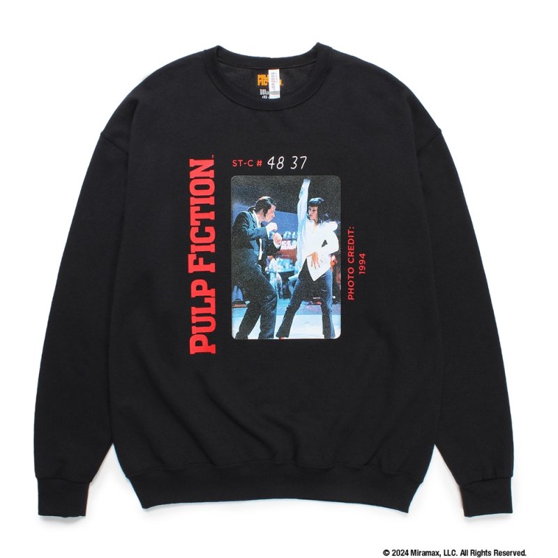 画像1: WACKO MARIA/PULP FICTION / SWEAT SHIRT（BLACK）［クルーネックスウェット-24秋冬］