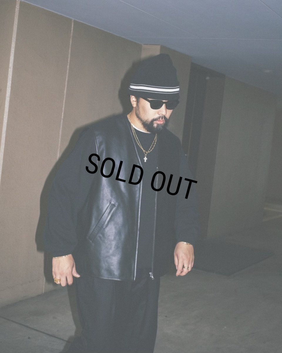 画像2: COOTIE PRODUCTIONS/Dry Tech Border Big Cuffed Beanie（Black）［ドライテックボーダービッグカフドビーニー-24秋冬］ (2)