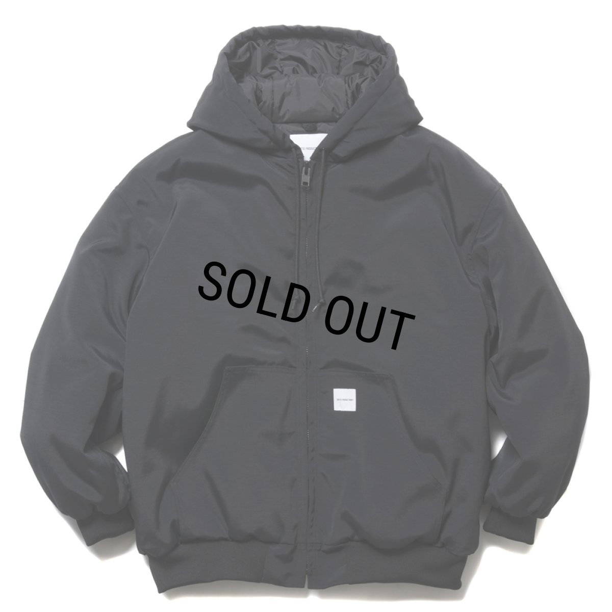 画像1: COOTIE PRODUCTIONS/Padded Nylon OX hooded Work Jacket（Black）［フーデッドワークJKT-24秋冬］ (1)