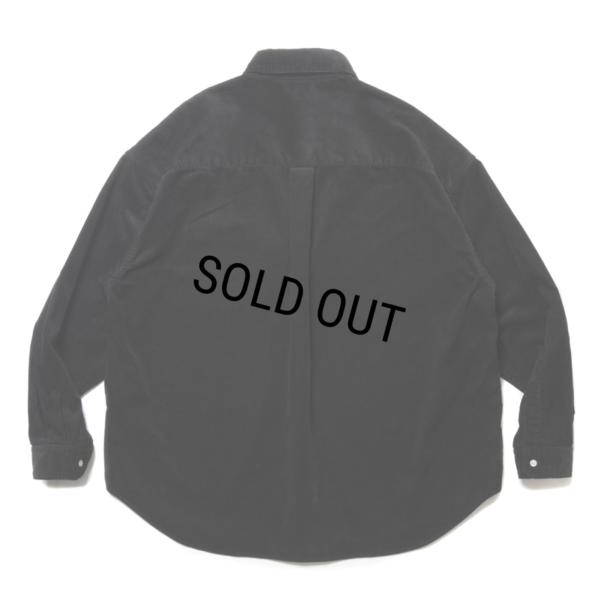 画像2: COOTIE PRODUCTIONS/Corduroy B.D L/S Shirt（Black）［コーデュロイB.Dシャツ-24秋冬］ (2)