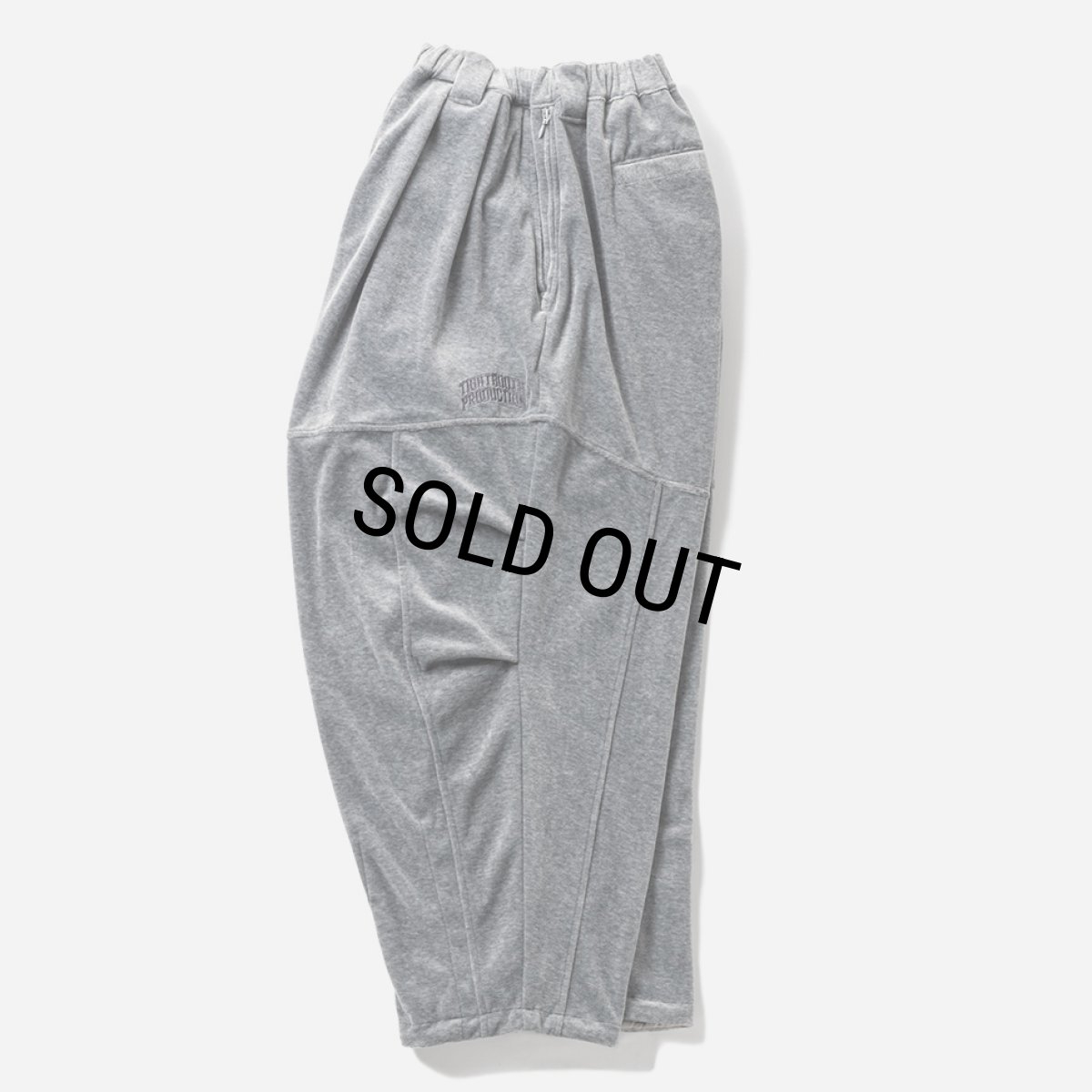 画像3: TIGHTBOOTH/VELOUR BALLOON PANTS（Hether Grey）［ベロアバルーンパンツ-24秋冬］ (3)