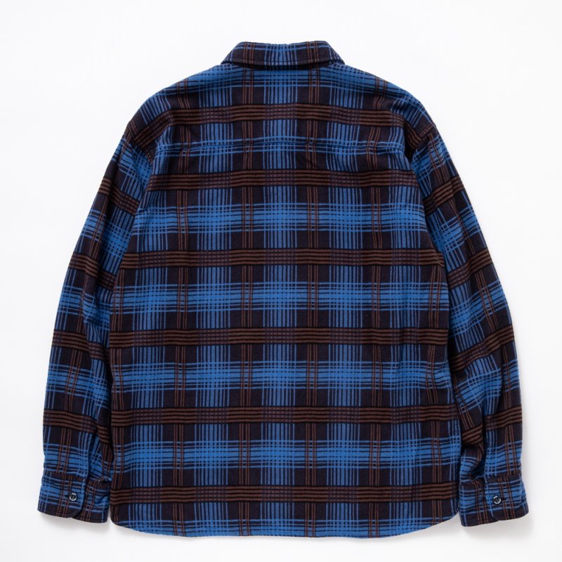 画像2: 【30%OFF】RATS/C/R FLANNEL CHECK SHIRT（SAX BLUE CHECK）［フランネルチェックシャツ-24秋冬］