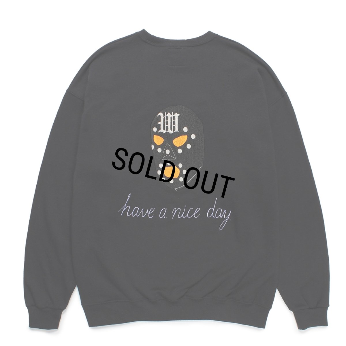 画像1: WACKO MARIA/世界平和プロジェクト / SWEAT SHIRT（BLACK）［クルーネックスウェット-24秋冬］ (1)