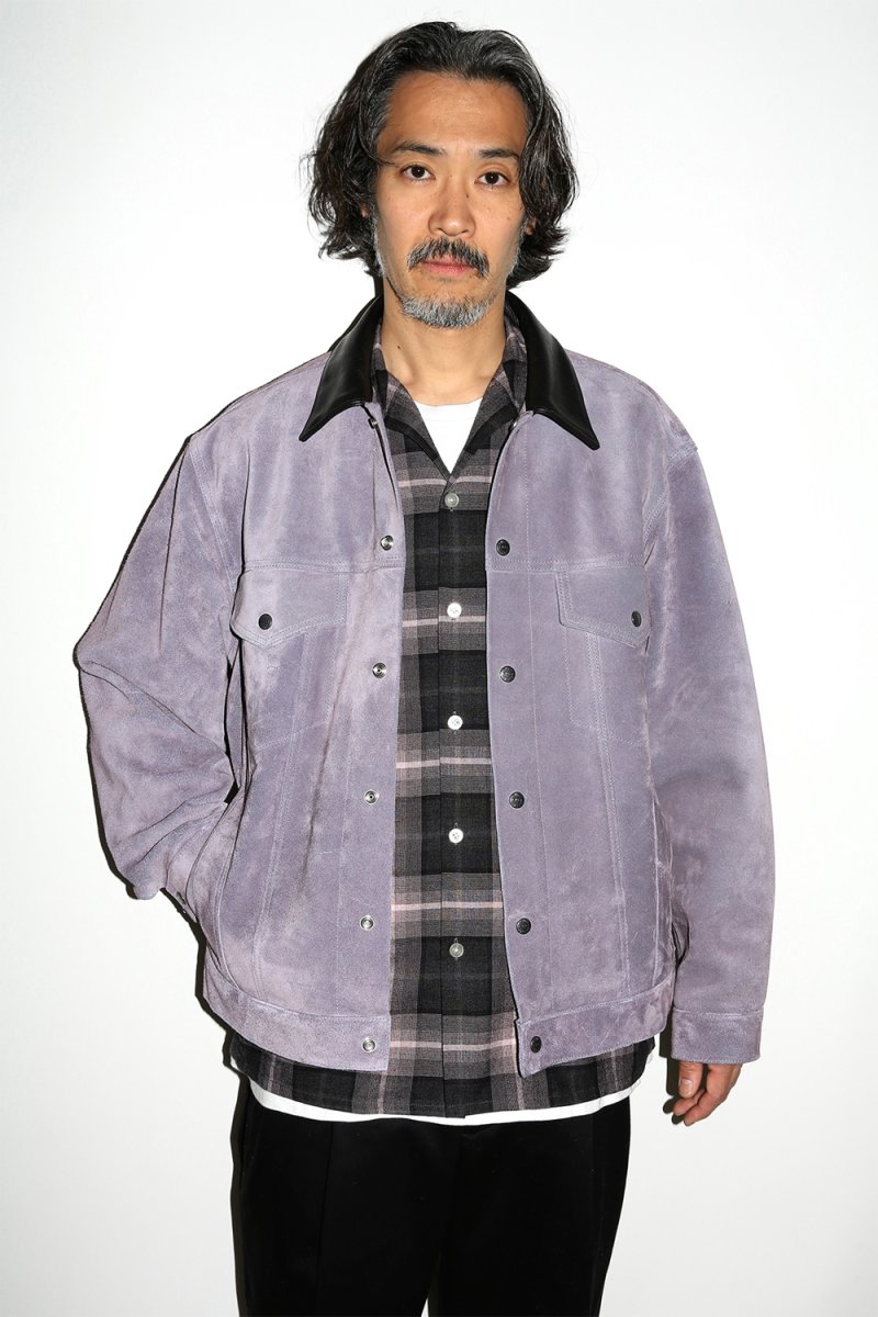 画像3: WACKO MARIA/SUEDE TRUCKER JACKET（PURPLE）［スウェードレザートラッカーJKT-24秋冬］