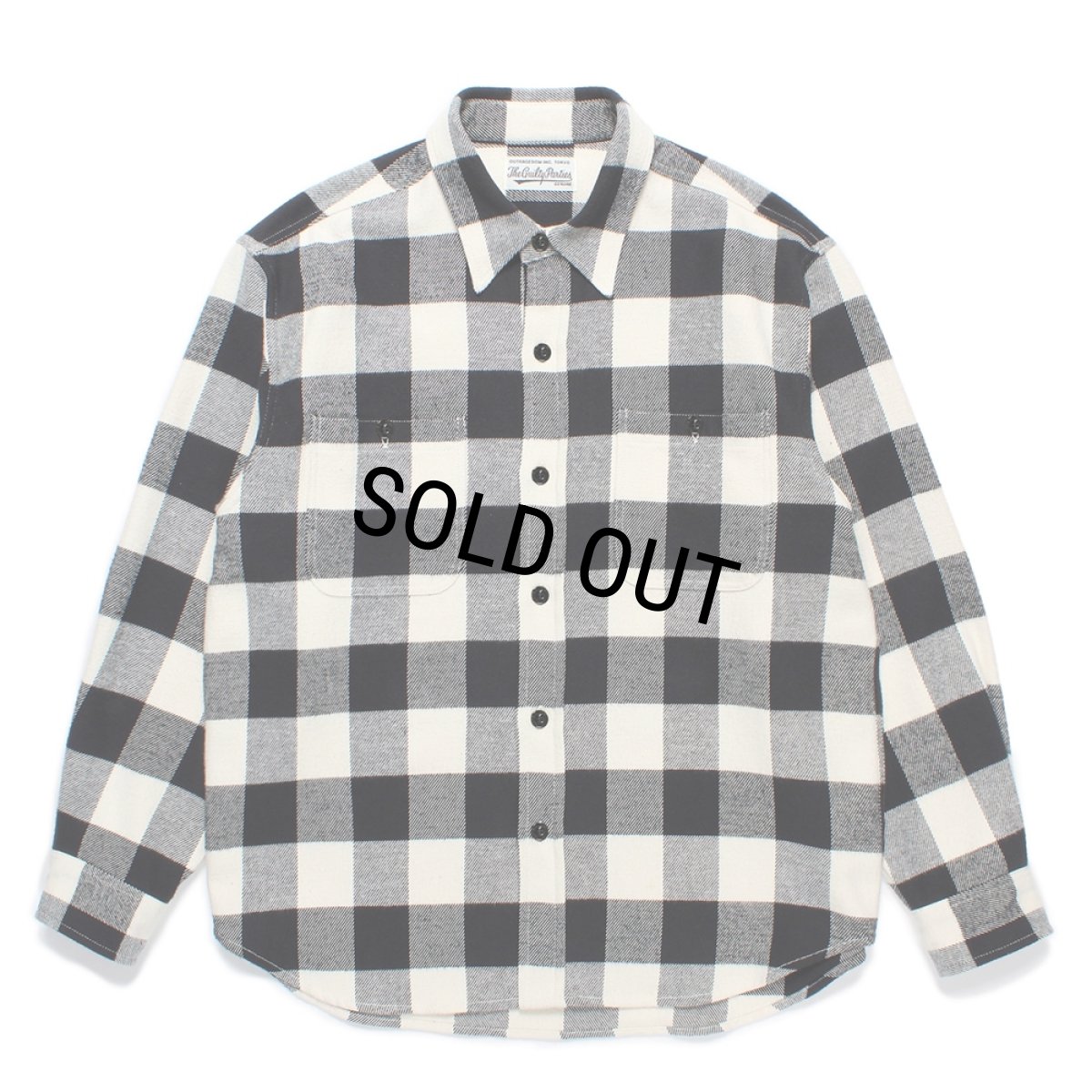 画像1: WACKO MARIA/CHECK FLANNEL SHIRT（WHITE）［チェックフランネルシャツ-24秋冬］ (1)