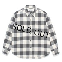 WACKO MARIA/CHECK FLANNEL SHIRT（WHITE）［チェックフランネルシャツ-24秋冬］