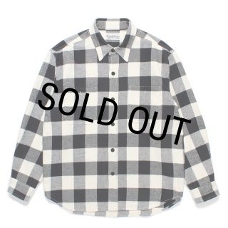WACKO MARIA/CHECK FLANNEL SHIRT（WHITE）［チェックフランネルシャツ
