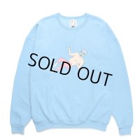 WACKO MARIA/世界平和プロジェクト / SWEAT SHIRT（BLUE）［クルーネックスウェット-24秋冬］