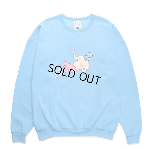 画像1: WACKO MARIA/世界平和プロジェクト / SWEAT SHIRT（BLUE）［クルーネックスウェット-24秋冬］