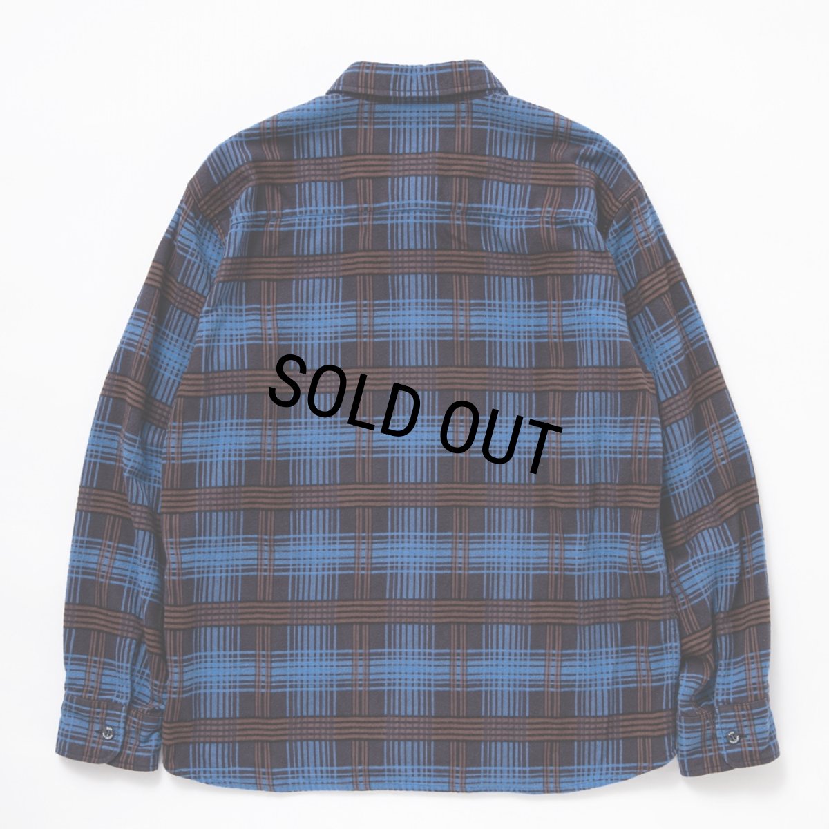 画像2: 【40%OFF】RATS/C/R FLANNEL CHECK SHIRT（SAX BLUE CHECK）［フランネルチェックシャツ-24秋冬］ (2)