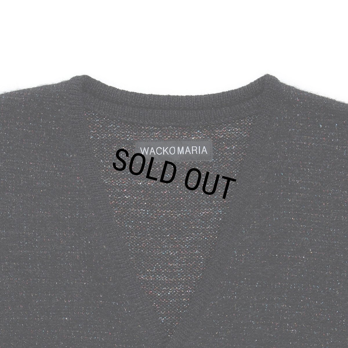 画像2: WACKO MARIA/GLITTER MOHAIR KNIT CARDIGAN（BLACK/RAINBOW）［グリッターモヘアカーディガン-24秋冬］ (2)