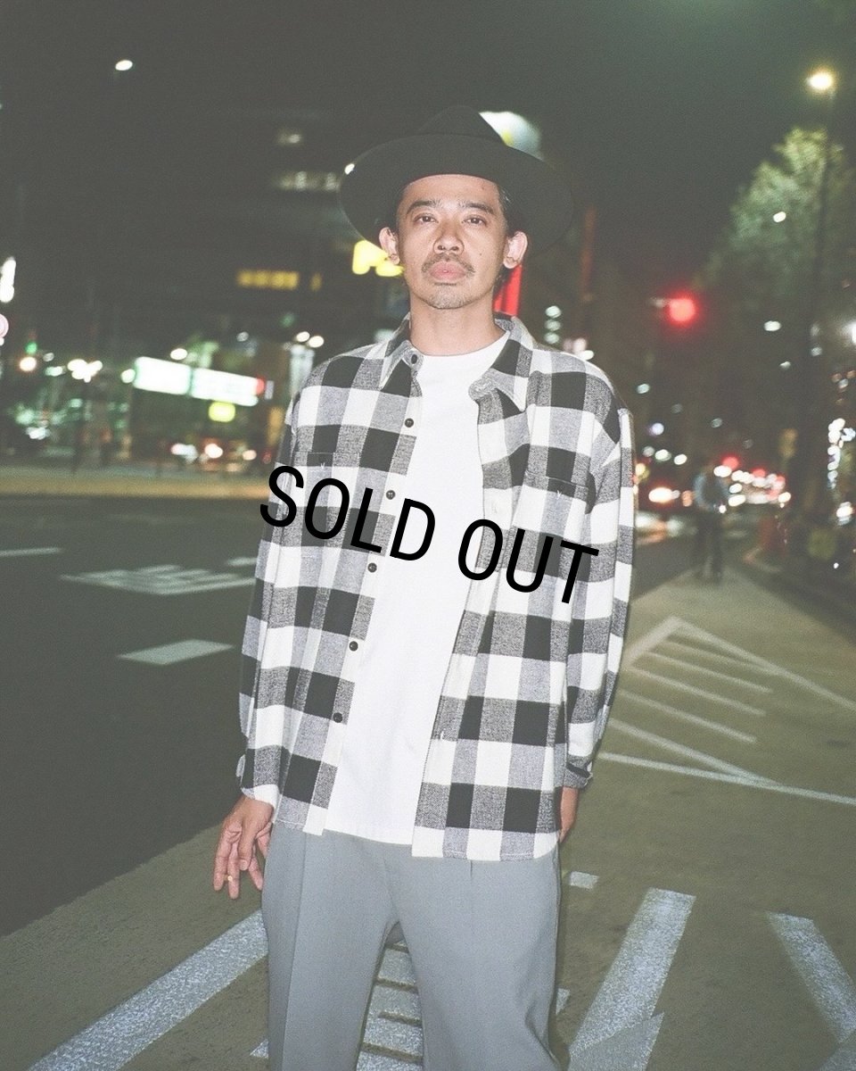 画像2: WACKO MARIA/CHECK FLANNEL SHIRT（WHITE）［チェックフランネルシャツ-24秋冬］ (2)