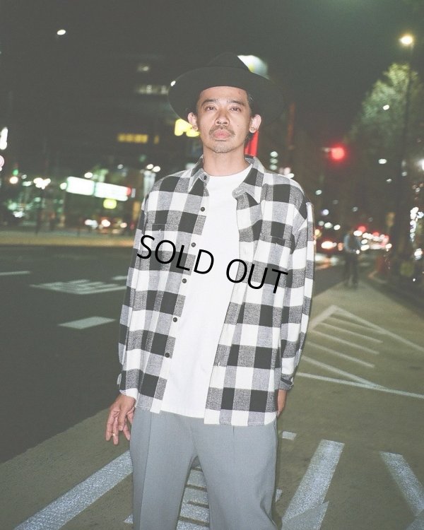 画像2: WACKO MARIA/CHECK FLANNEL SHIRT（BLUE）［チェックフランネルシャツ-24秋冬］