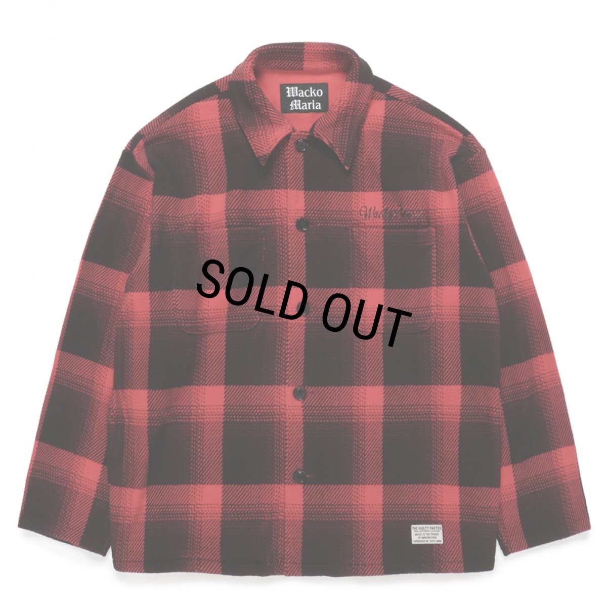 画像1: WACKO MARIA/CHECK FLEECE SHIRT JACKET（RED）［チェックフリースシャツJKT-24秋冬］ (1)