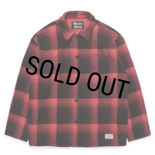 WACKO MARIA/CHECK FLEECE SHIRT JACKET（RED）［チェックフリース