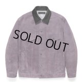 WACKO MARIA/SUEDE TRUCKER JACKET（PURPLE）［スウェードレザートラッカーJKT-24秋冬］