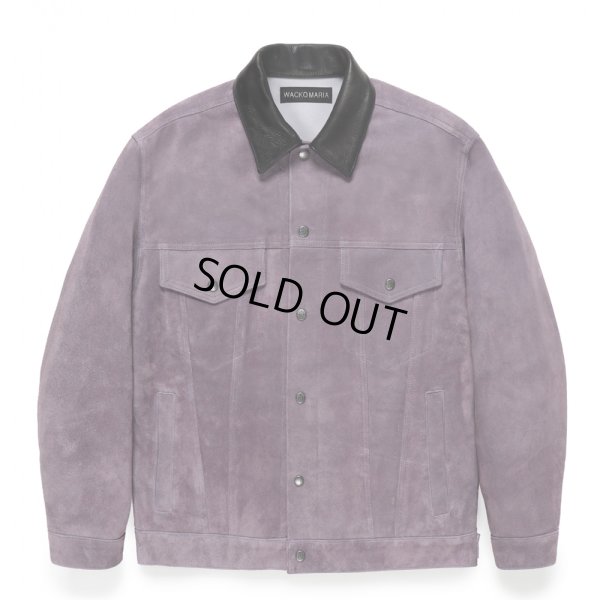 画像1: WACKO MARIA/SUEDE TRUCKER JACKET（PURPLE）［スウェードレザートラッカーJKT-24秋冬］