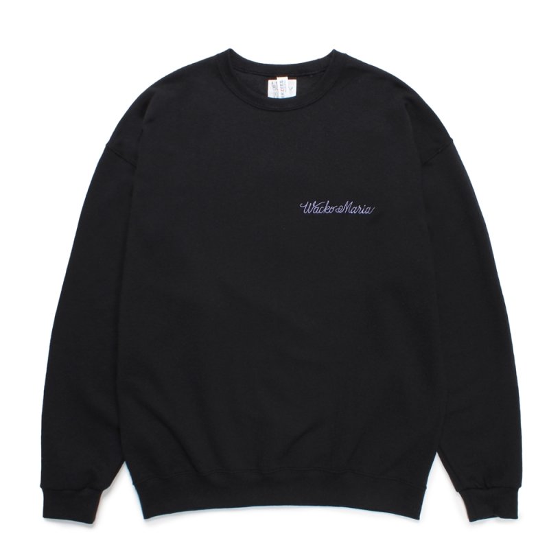 画像1: WACKO MARIA/世界平和プロジェクト / SWEAT SHIRT（BLACK）［クルーネックスウェット-24秋冬］