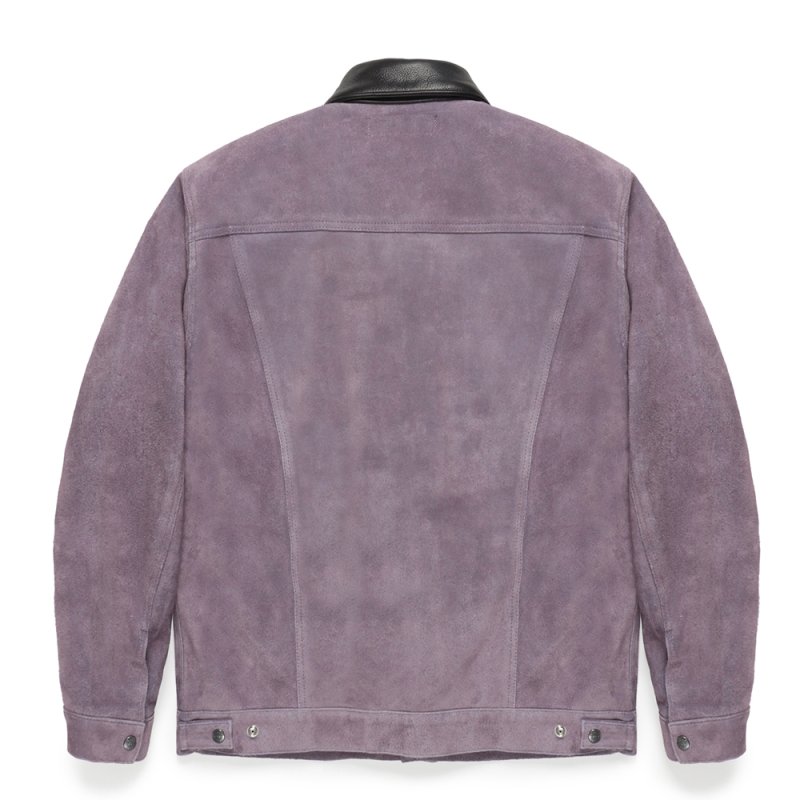 画像2: WACKO MARIA/SUEDE TRUCKER JACKET（PURPLE）［スウェードレザートラッカーJKT-24秋冬］