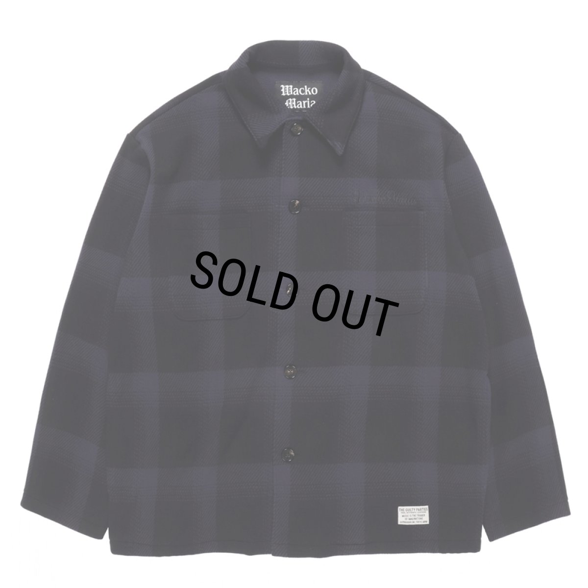 画像1: WACKO MARIA/CHECK FLEECE SHIRT JACKET（NAVY）［チェックフリースシャツJKT-24秋冬］ (1)