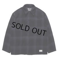 WACKO MARIA/CHECK FLEECE SHIRT JACKET（NAVY）［チェックフリースシャツJKT-24秋冬］