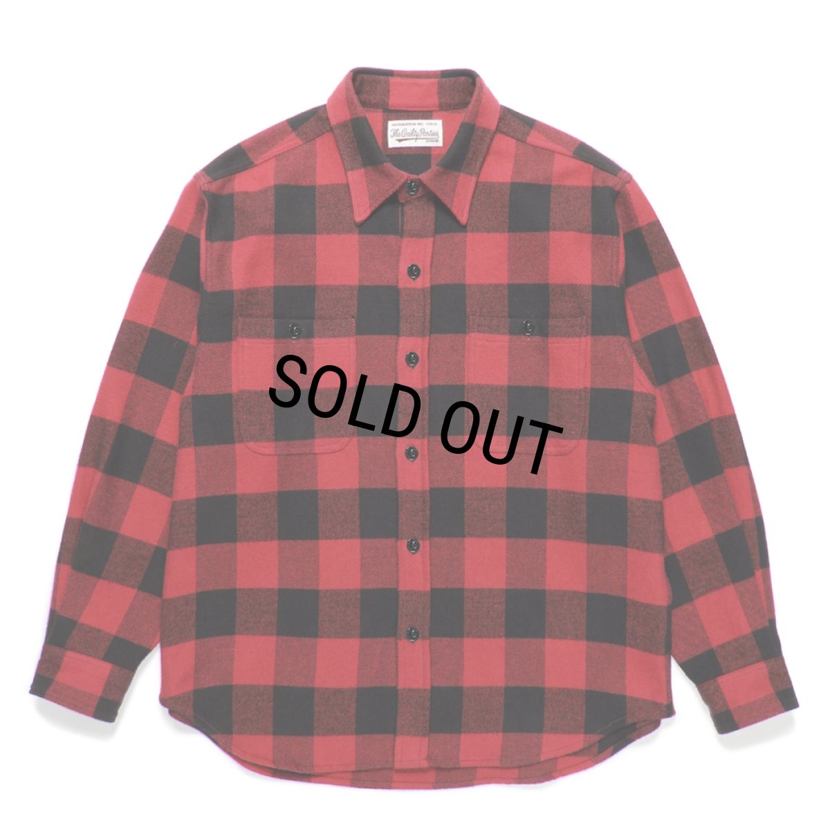 画像1: WACKO MARIA/CHECK FLANNEL SHIRT（RED）［チェックフランネルシャツ-24秋冬］ (1)
