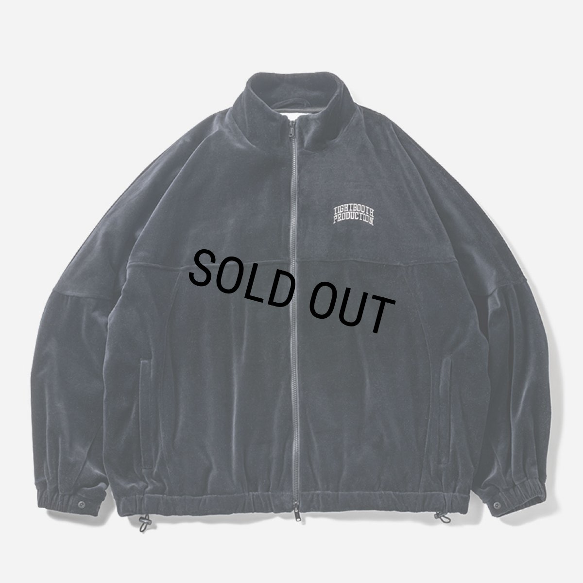 画像1: TIGHTBOOTH/VELOUR TRACK JACKET（Black）［ベロアトラックJKT-24秋冬］ (1)