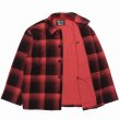 WACKO MARIA/CHECK FLEECE SHIRT JACKET（RED）［チェックフリース