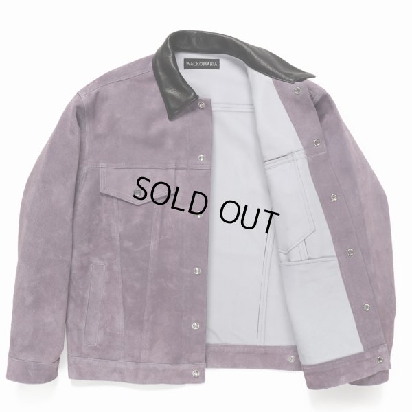 画像3: WACKO MARIA/SUEDE TRUCKER JACKET（PURPLE）［スウェードレザートラッカーJKT-24秋冬］