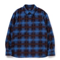 RATS/C/R FLANNEL CHECK SHIRT（SAX BLUE CHECK）［フランネルチェックシャツ-24秋冬］
