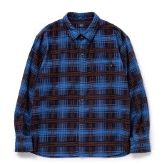 画像1: 【30%OFF】RATS/C/R FLANNEL CHECK SHIRT（SAX BLUE CHECK）［フランネルチェックシャツ-24秋冬］ (1)
