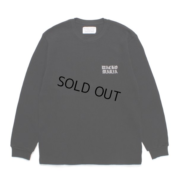 画像1: WACKO MARIA/THERMAL CREW NECK SHIRT（BLACK）［サーマル長袖-24秋冬］