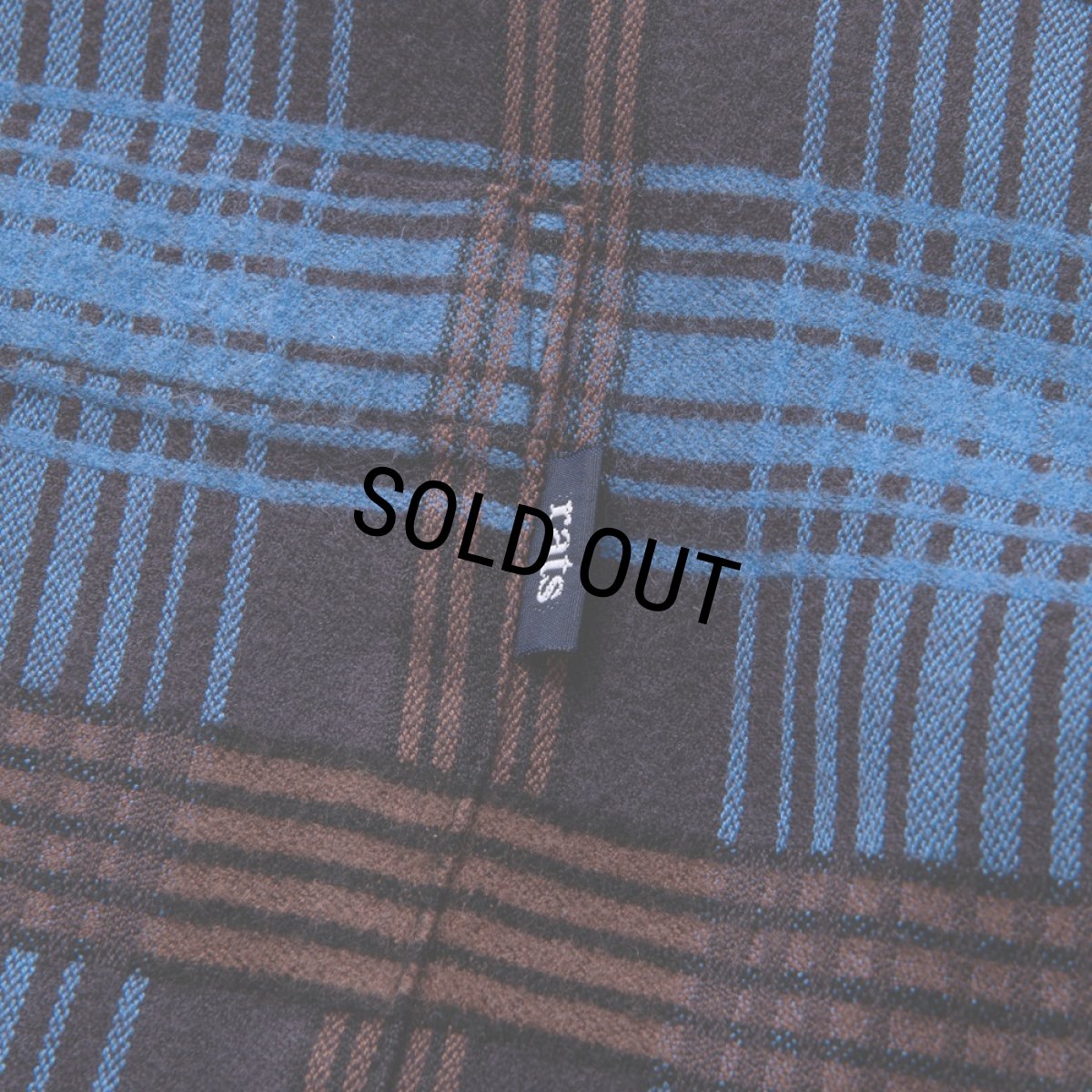 画像5: 【30%OFF】RATS/STAND COLLAR C/R FLANNEL CHECK SHIRT（SAX BLUE CHECK）［スタンドカラーフランネルチェックシャツ-24秋冬］ (5)