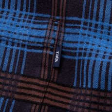 画像5: 【30%OFF】RATS/STAND COLLAR C/R FLANNEL CHECK SHIRT（SAX BLUE CHECK）［スタンドカラーフランネルチェックシャツ-24秋冬］ (5)