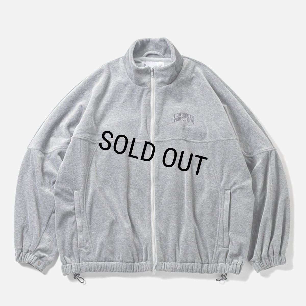 画像1: 【30%OFF】TIGHTBOOTH/VELOUR TRACK JACKET（Hether Grey）［ベロアトラックJKT-24秋冬］ (1)