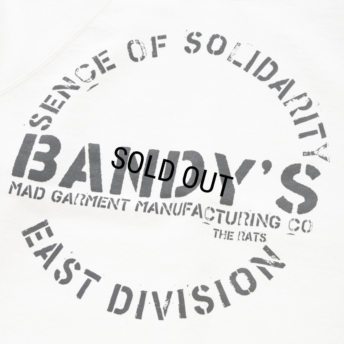 画像4: RATS/LOGO BINDER NECK SWEAT（WHITE）［クルーネックスウェット-24秋冬］ (4)