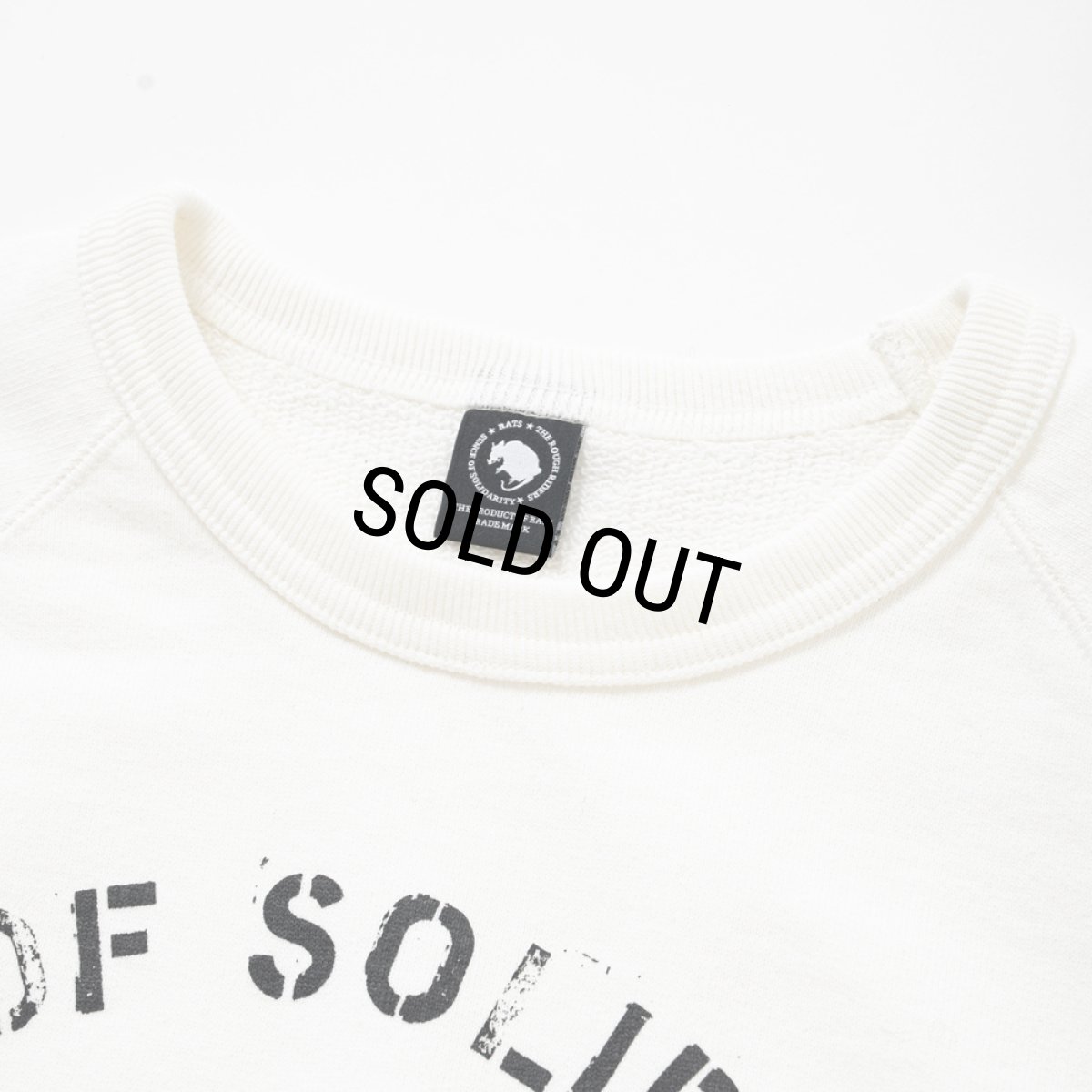 画像3: RATS/LOGO BINDER NECK SWEAT（WHITE）［クルーネックスウェット-24秋冬］ (3)