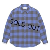 WACKO MARIA/CHECK FLANNEL SHIRT（BLUE）［チェックフランネルシャツ-24秋冬］