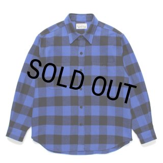 WACKO MARIA/CHECK FLANNEL SHIRT（BLUE）［チェックフランネルシャツ