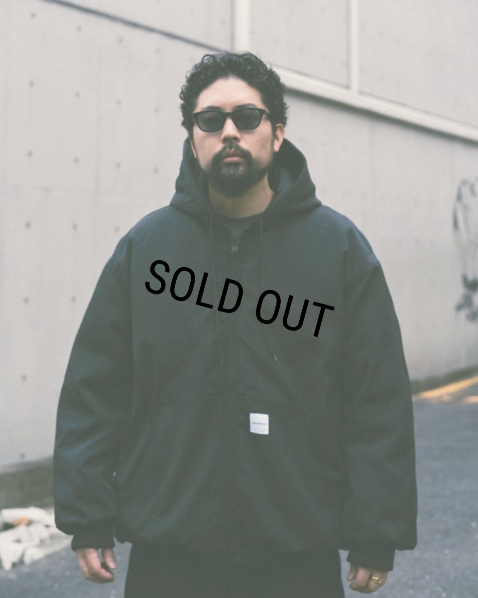 画像6: COOTIE PRODUCTIONS/Padded Nylon OX hooded Work Jacket（Black）［フーデッドワークJKT-24秋冬］ (6)