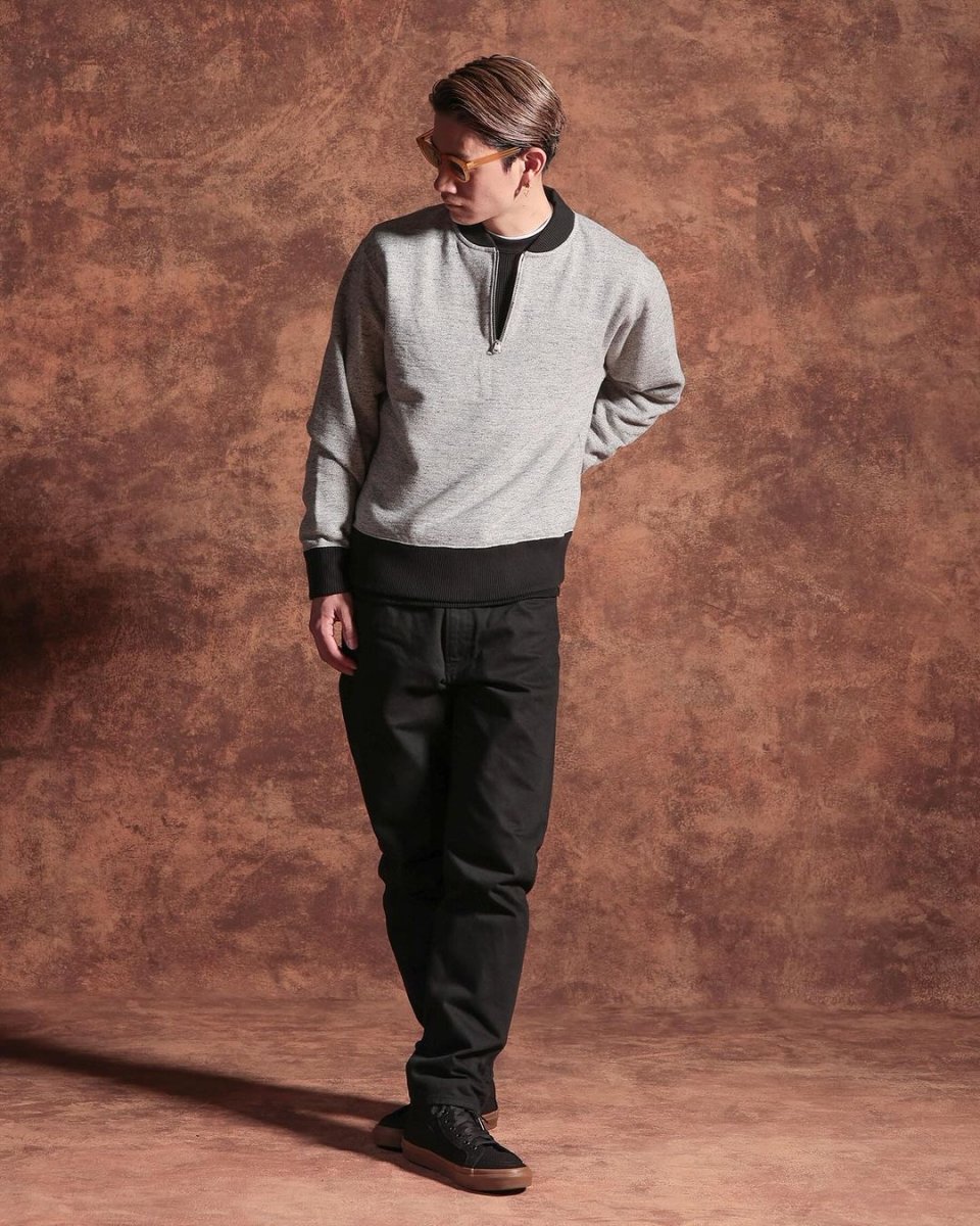 画像6: 【30%OFF】RATS/HALF ZIP SWEAT（HEATHER GRAY）［ハーフジップスウェット-24秋冬］ (6)