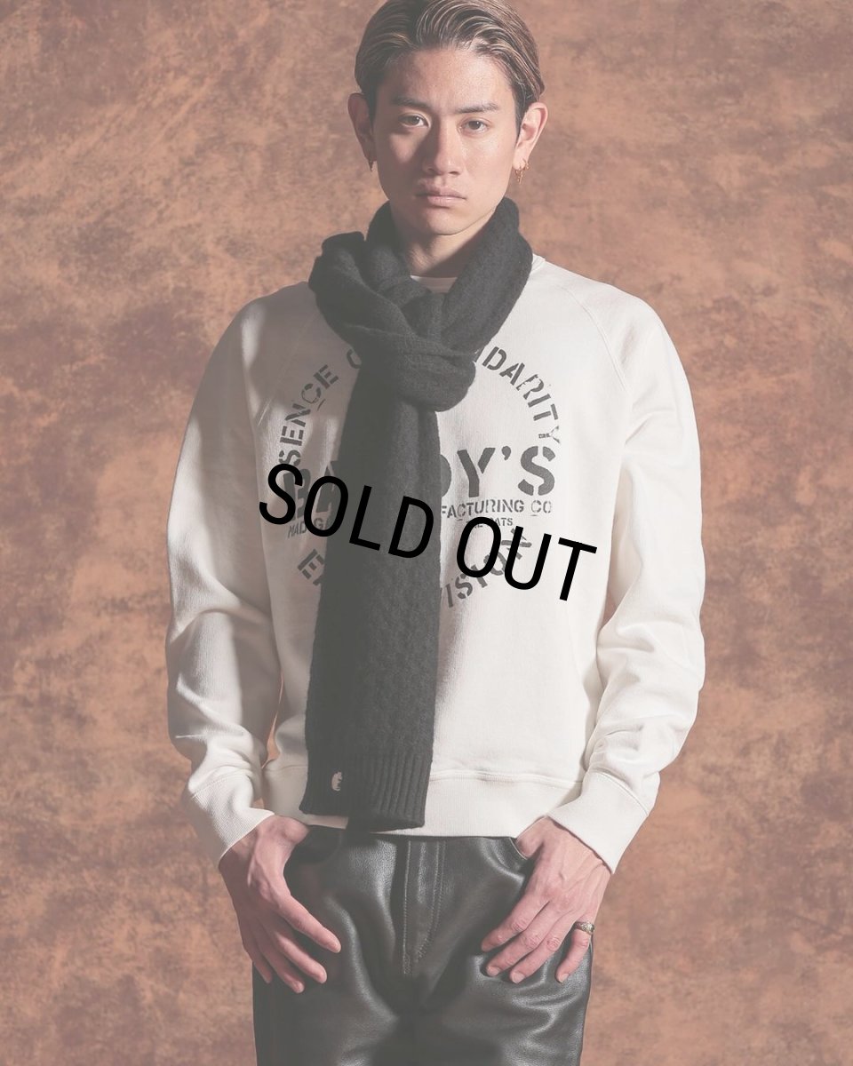 画像6: RATS/LOGO BINDER NECK SWEAT（WHITE）［クルーネックスウェット-24秋冬］ (6)