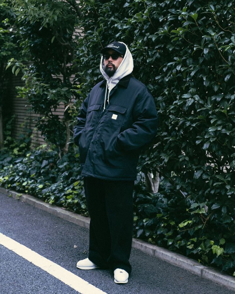 画像3: COOTIE PRODUCTIONS/Padded Nylon OX Work Short Coat（Black）［ワークショートコート-24秋冬］