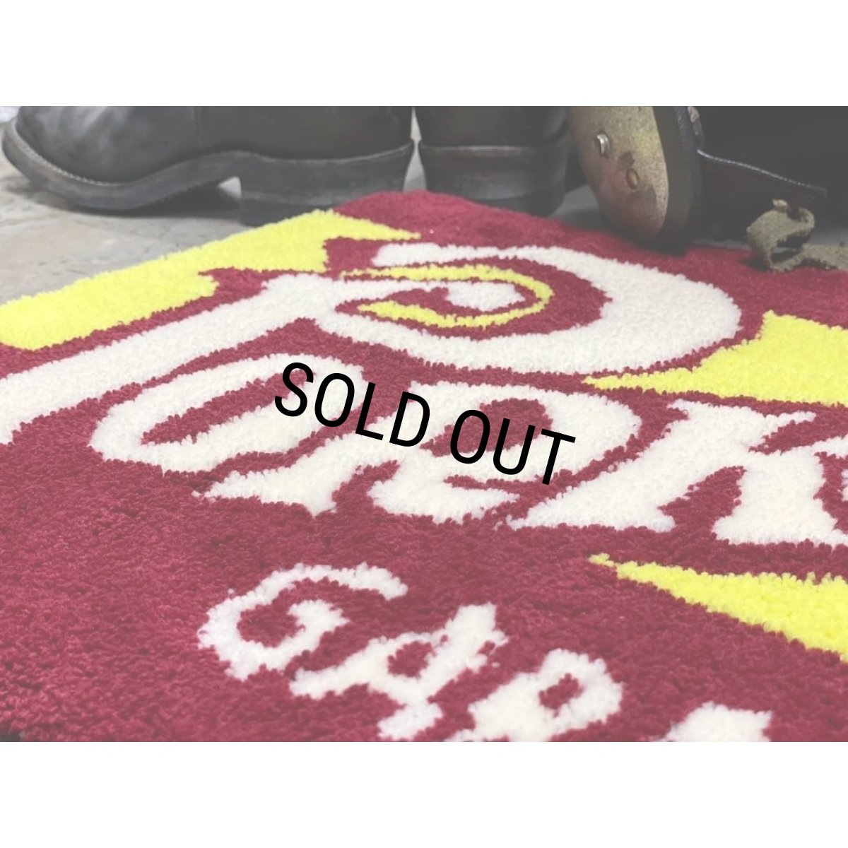 画像7: PORKCHOP/SQUARE LOGO MAT（RED/YELLOW）［スクエアロゴマット-24秋冬］ (7)